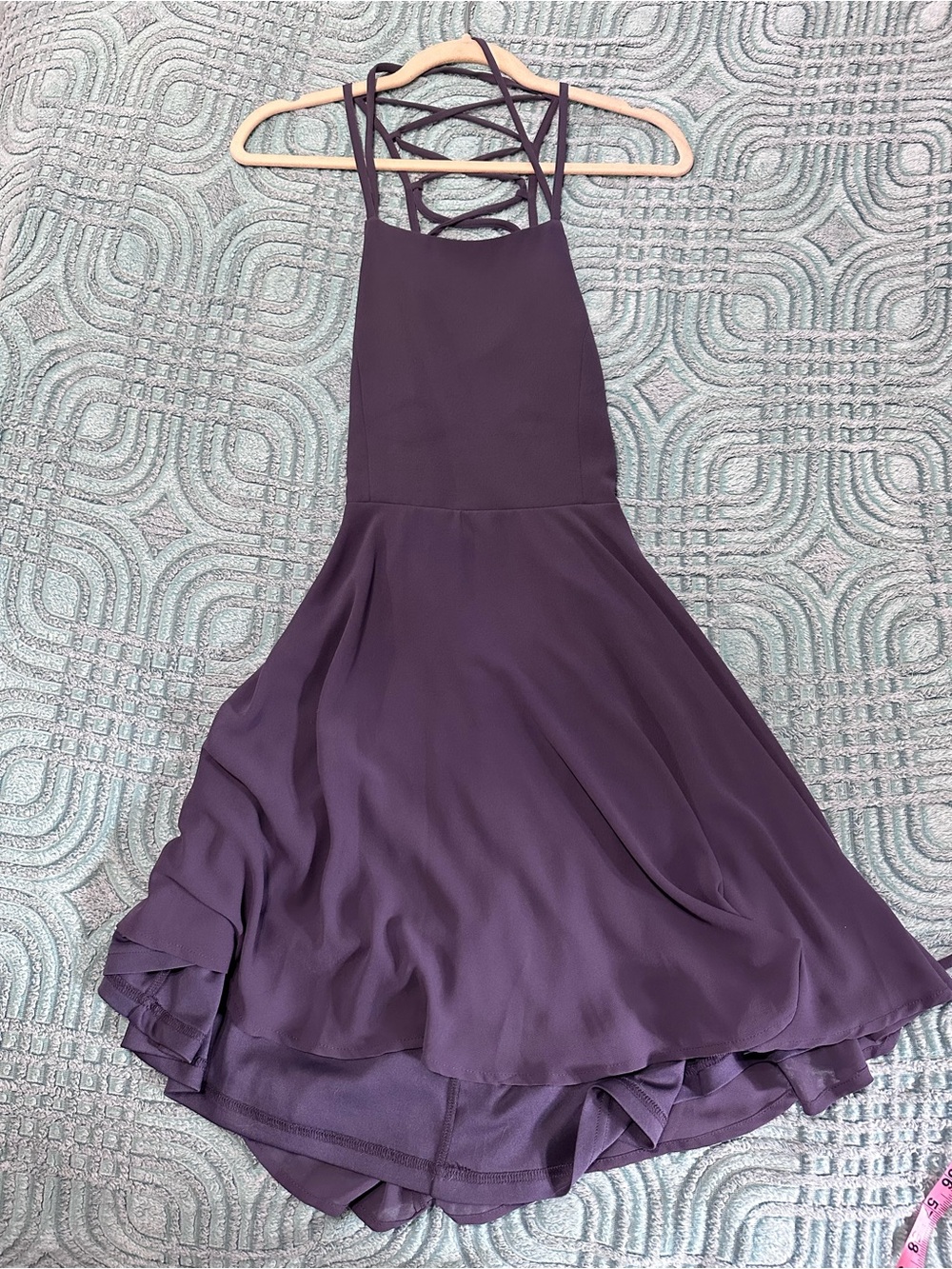 Women’s Purple Strappy Skater Dress